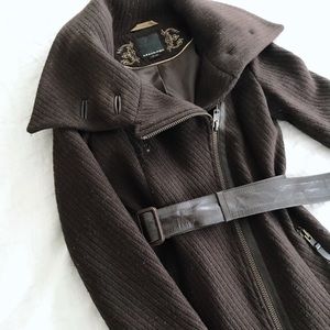 Mackage Brand Wool Calf Length Jacket.